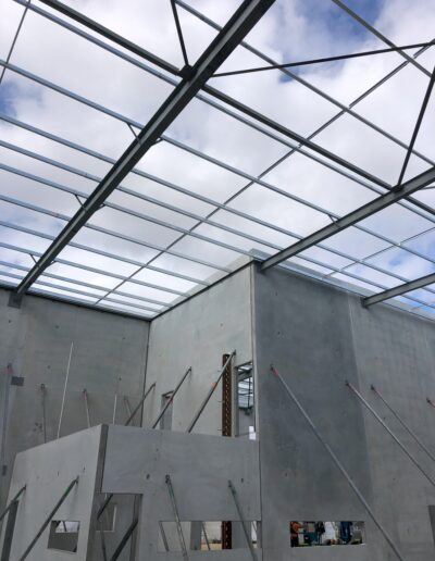 Tilt up panels in a construction project