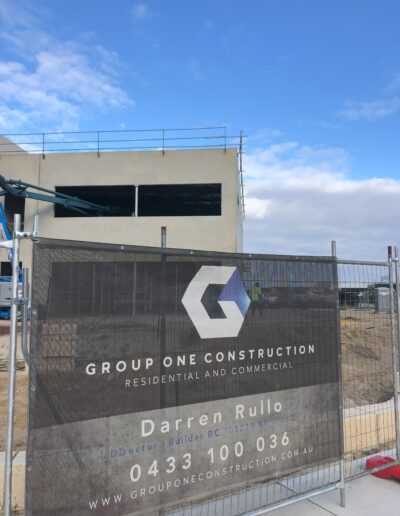 Group One Construction signage on site