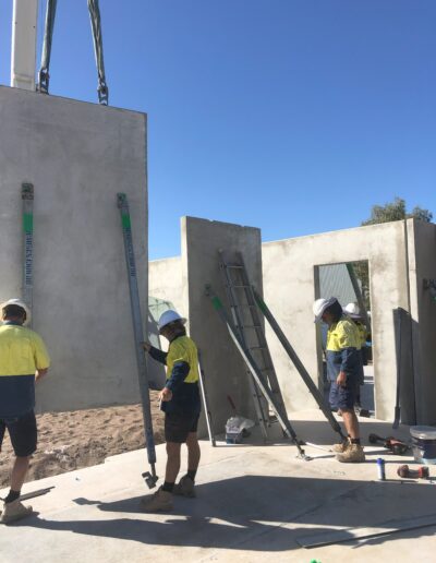 Tilt up panel construction site