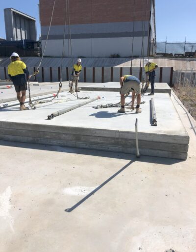 Tilt up panel construction site