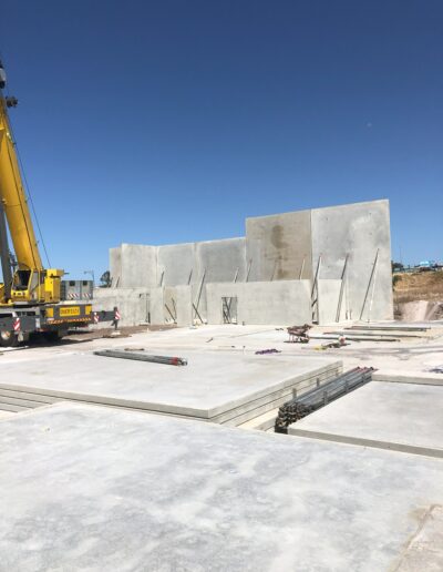 Tilt up panel construction site